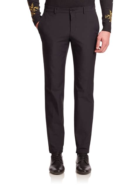 versace leather pants men's